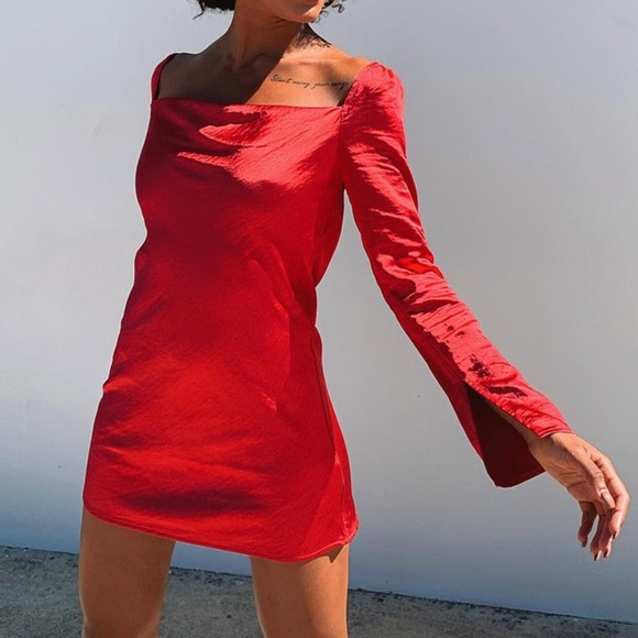 NWOT SOLD OUT Princess Polly ‘Star Power Mini Dress’ in Red Size 6 - Picture 3 of 12